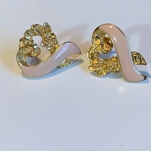 Avon Pink Ribbon Heart Women's Earrings